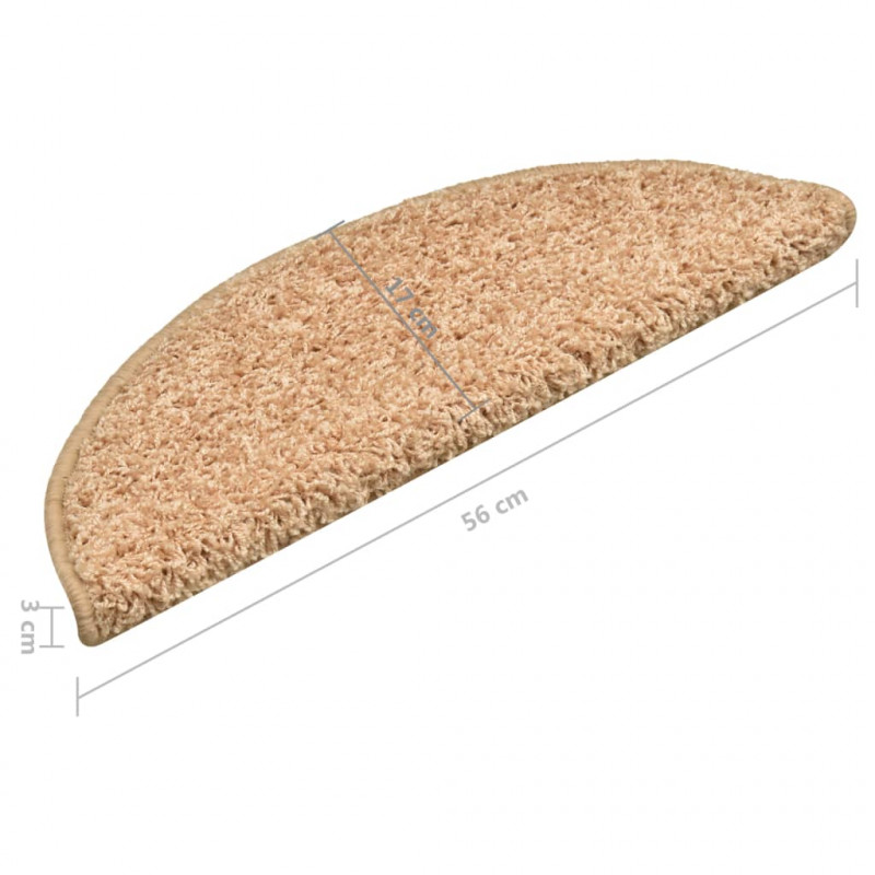 Nakładki na schody, 15 szt., złote, 56 x 17 x 3 cm