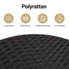 7-cz. zestaw wypoczynkowy do ogrodu, z poduszkami, czarny