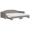 Sofa rozsuwana z materacami, kolor taupe, 90x200 cm, tkanina