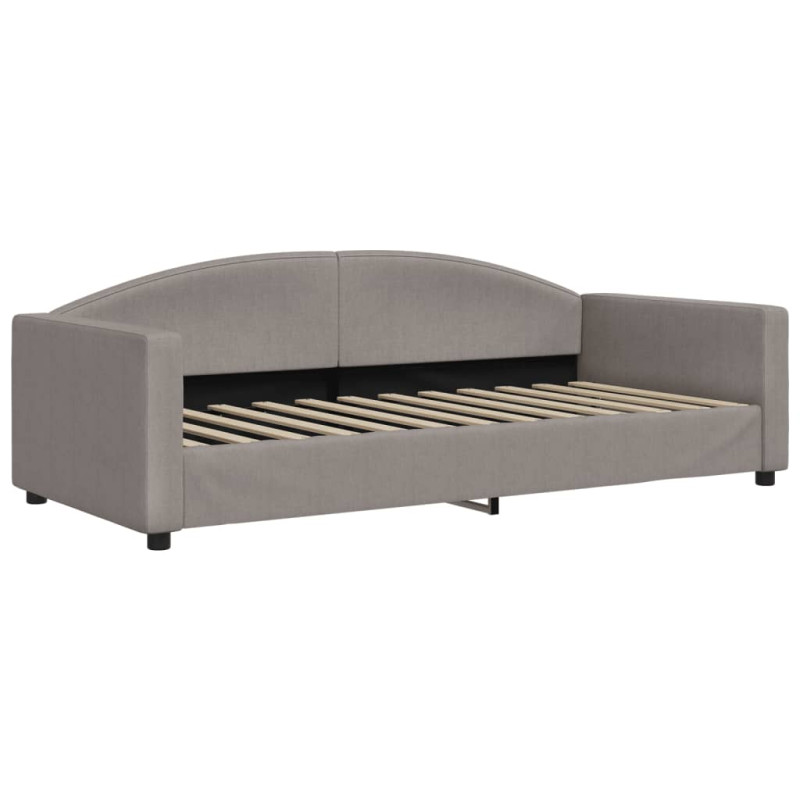 Sofa rozsuwana z materacami, kolor taupe, 90x200 cm, tkanina