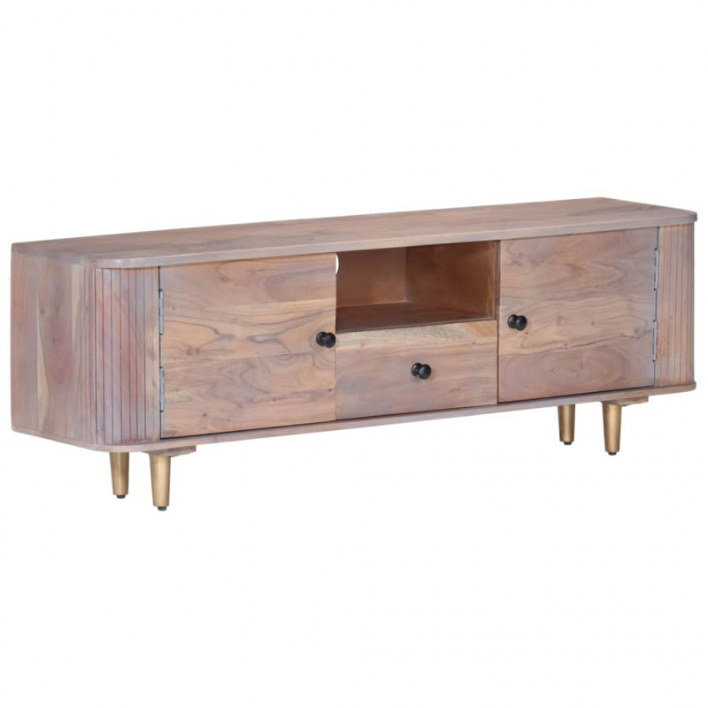 Szafka pod TV, 118x30x40 cm, lite drewno akacjowe