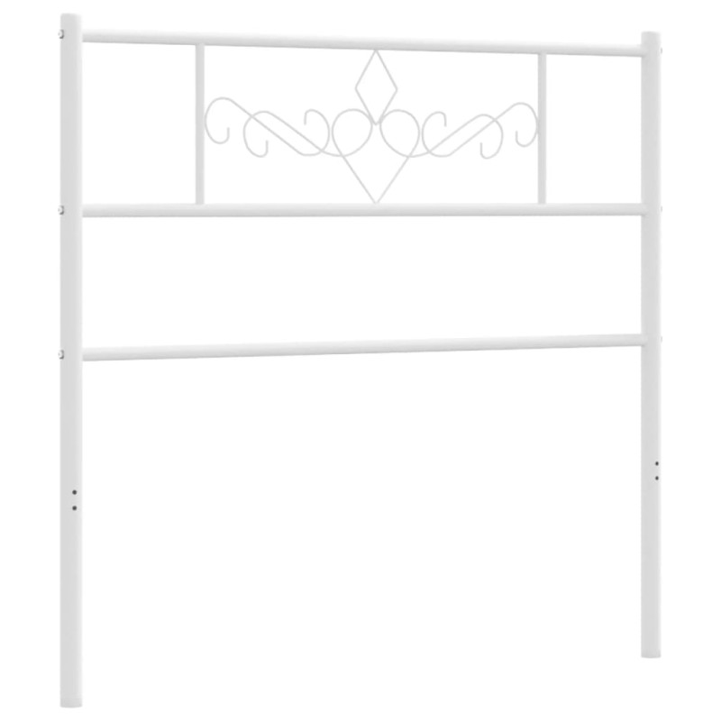 Metalowe wezgłowie, białe, 75 cm