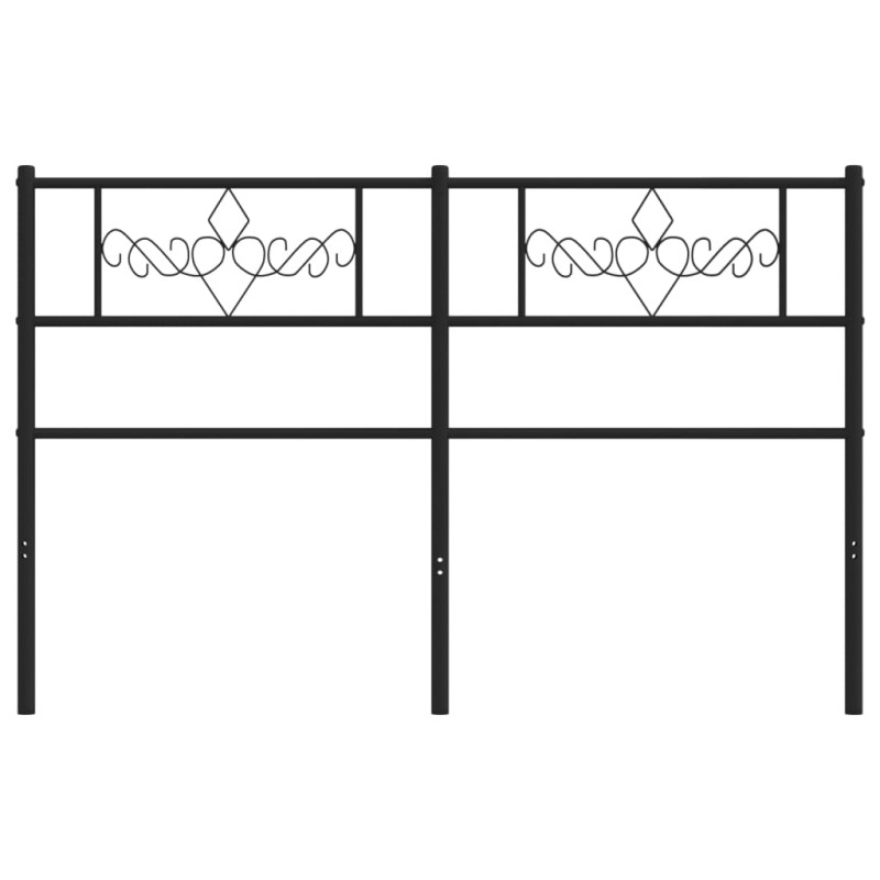 Metalowe wezgłowie, czarne, 120 cm