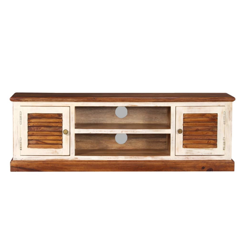 Szafka pod TV, lite drewno Sheesham i mango, 120x30x40 cm