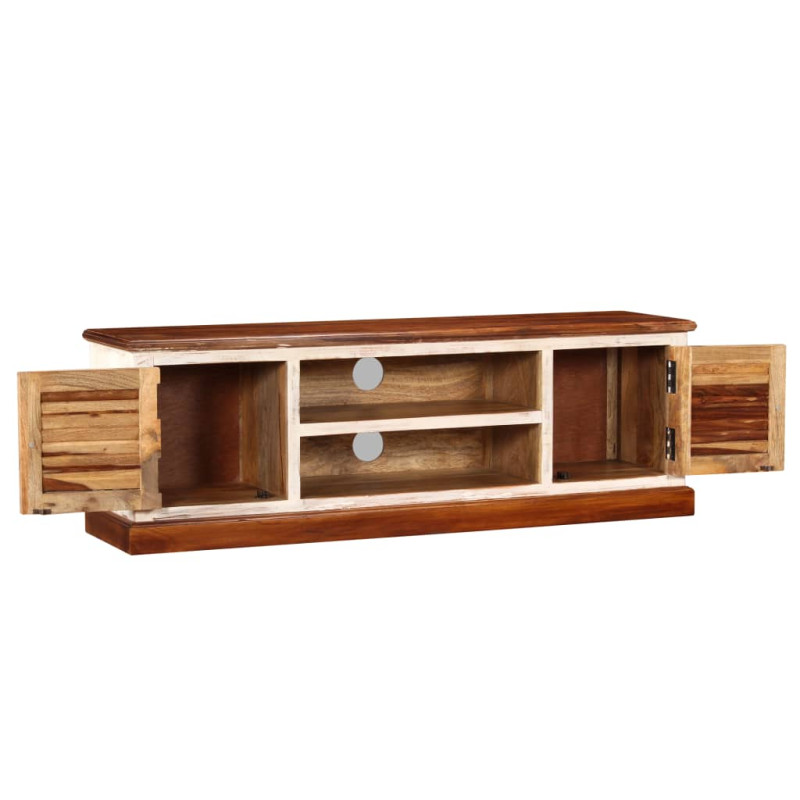 Szafka pod TV, lite drewno Sheesham i mango, 120x30x40 cm