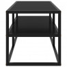 Szafka pod telewizor, czarna z czarnym szkłem, 100x40x40 cm