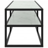 Szafka pod telewizor, czarna z marmurowym szkłem, 120x40x40 cm
