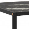 Stolik kawowy, szkło w kolorze czarny marmur, 120x50x35 cm