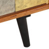 Szafka pod TV z drzwiczkami, 112x30x40 cm, lite drewno akacjowe