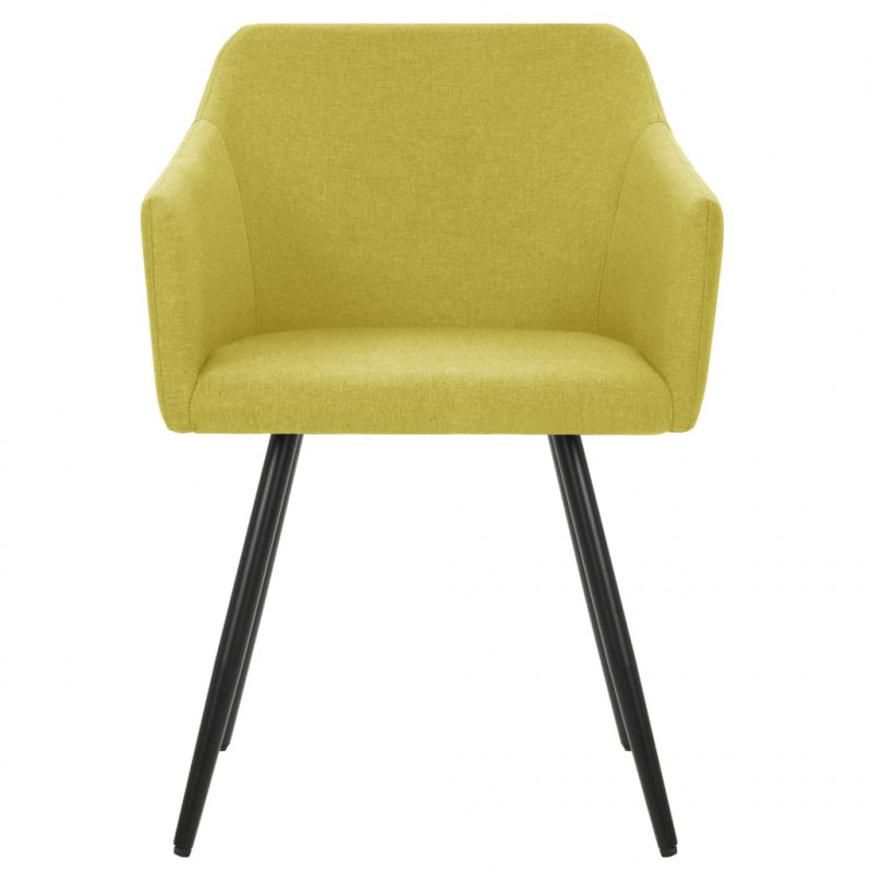 Krzesła stołowe, 2 szt., zielone, obite tkaniną