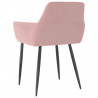 Krzesła stołowe, 2 szt., różowe, obite aksamitem