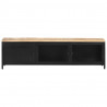 Szafka pod TV, 130x30x37 cm, lite, surowe drewno mango
