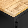 Szafka pod TV, 130x30x37 cm, lite, surowe drewno mango