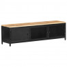 Szafka pod TV, 130x30x37 cm, lite, surowe drewno mango