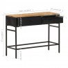 Stolik boczny, 100x35x77 cm, lite, surowe drewno mango