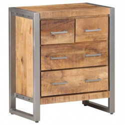 Szafka, 60x35x70 cm, surowe drewno mango