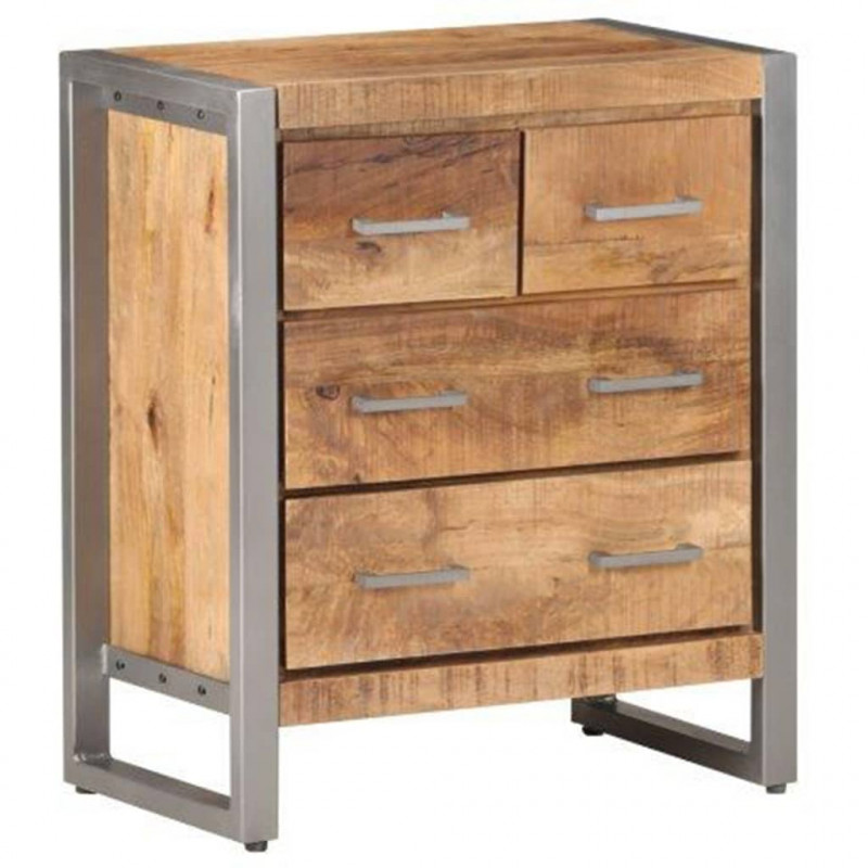 Szafka, 60x35x70 cm, surowe drewno mango