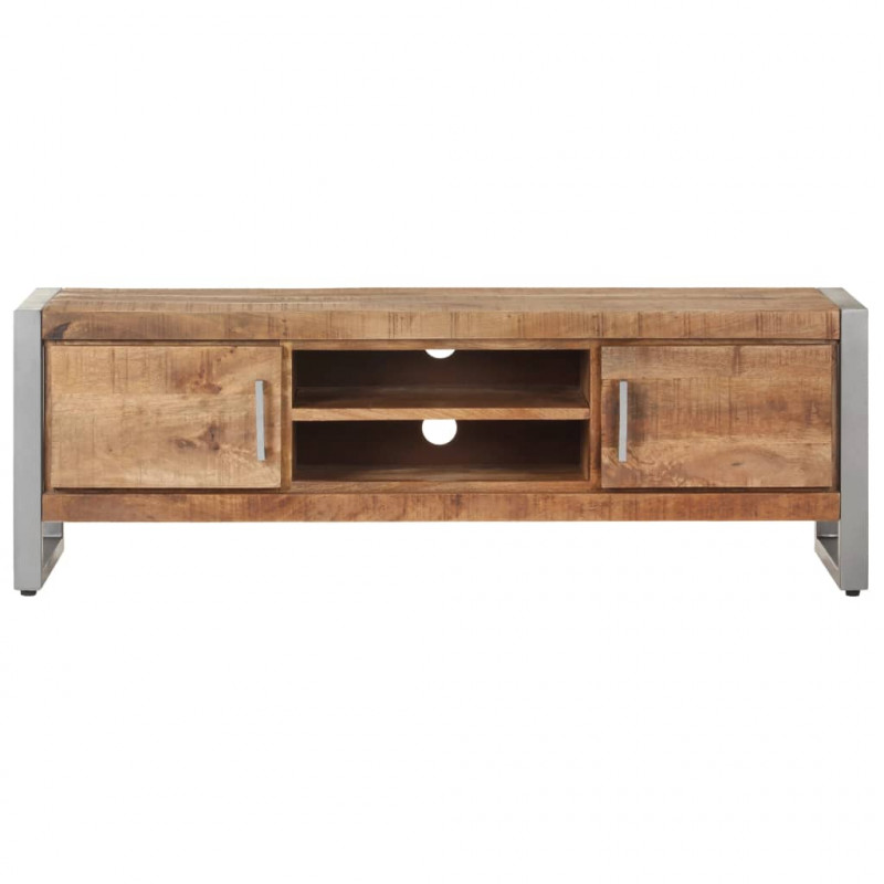 Szafka pod TV, 120x30x40 cm, surowe drewno mango
