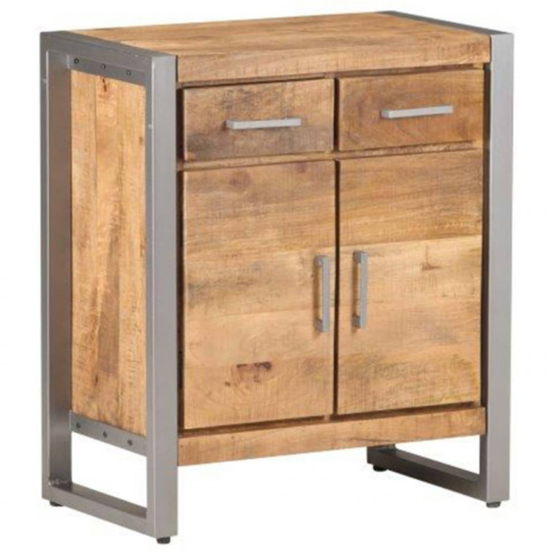 Szafka, 60x35x72 cm, surowe drewno mango