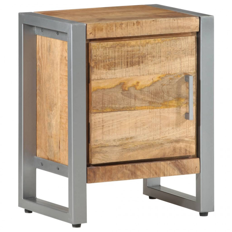 Szafka nocna, 40x30x50 cm, surowe drewno mango