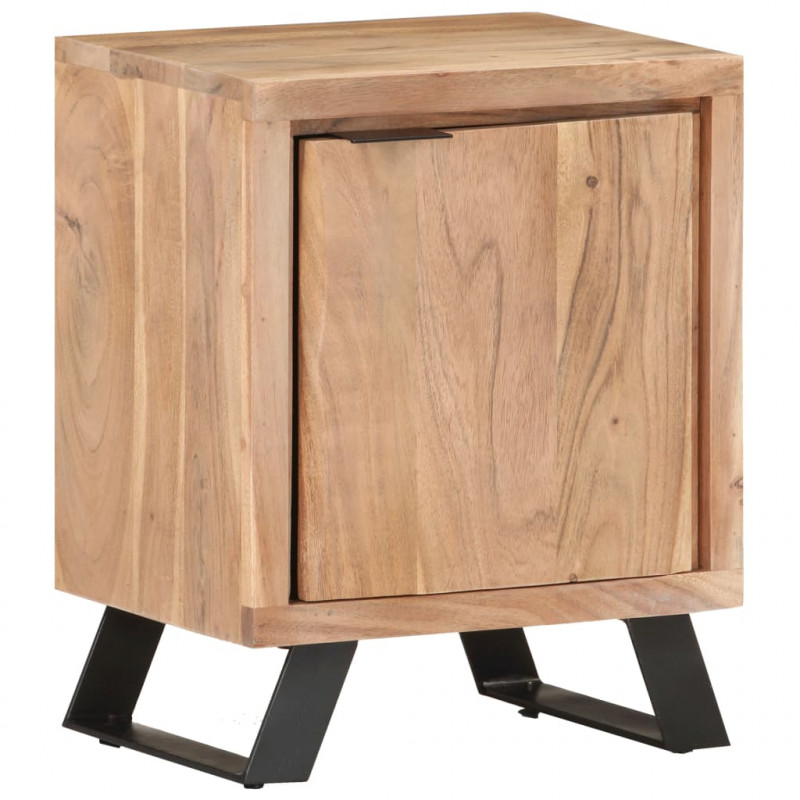 Szafka nocna 40x30x50 cm, drewno akacjowe z naturalną krawędzią