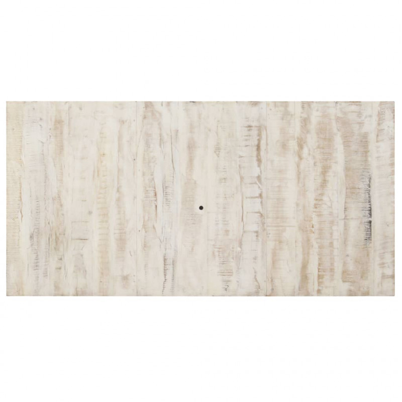 Stół jadalniany, biały, 180 x 90 x 76 cm, lite drewno mango