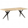 Stół jadalniany, 200x90x76 cm, surowe drewno mango