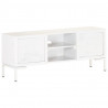 Szafka pod TV, biała, 115x30x46 cm, lite drewno mango
