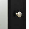 Szafka łazienkowa z lustrem, czarna, 66x17x63 cm, MDF