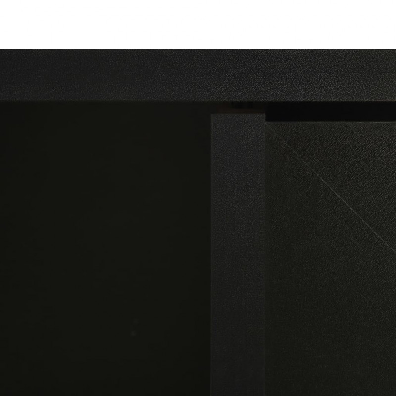 Szafka łazienkowa z lustrem, czarna, 66x17x63 cm, MDF
