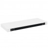 Półka ścienna, wysoki połysk, biała, 60x23,5x3,8 cm, MDF