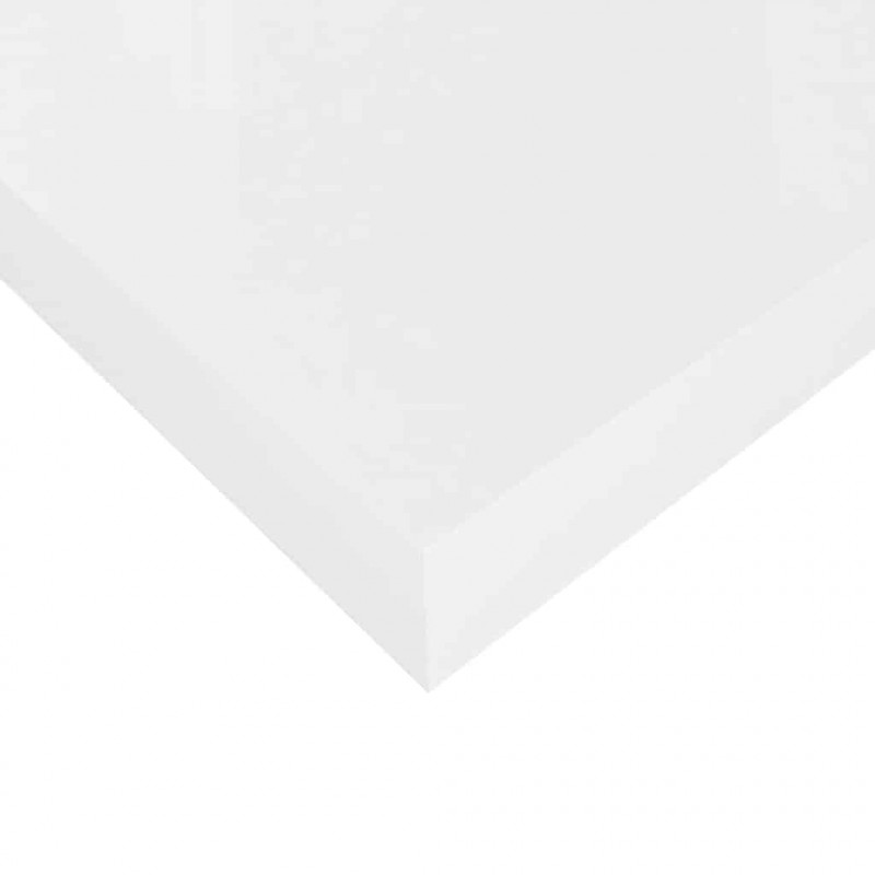 Półki ścienne, 4 szt, wysoki połysk, białe, 80x23,5x3,8 cm, MDF
