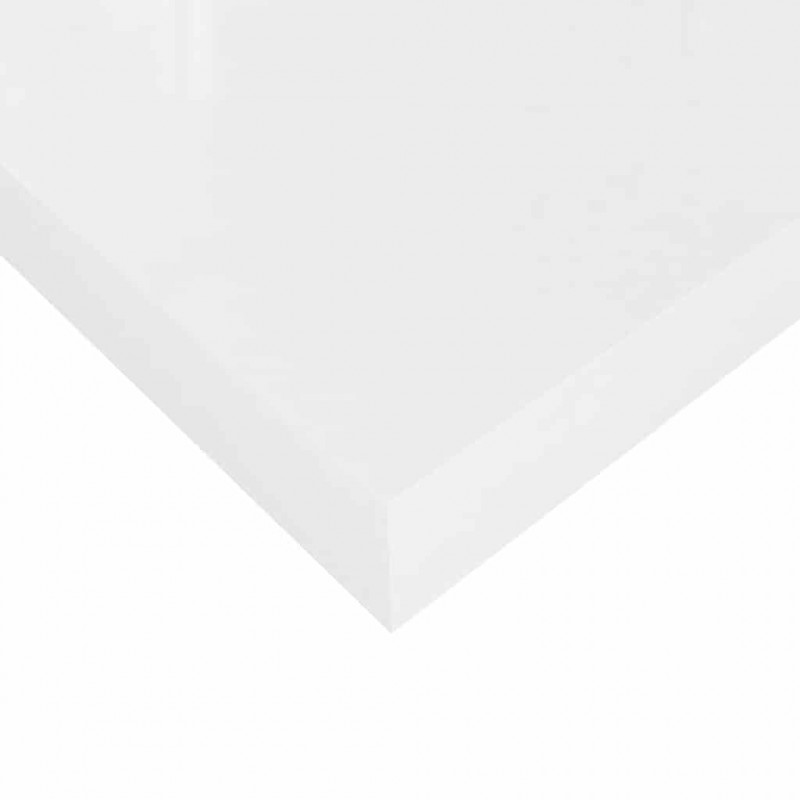 Półki ścienne, 2 szt, wysoki połysk, białe, 90x23,5x3,8 cm, MDF