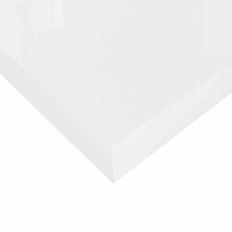 Półka ścienna, wysoki połysk, biała, 120x23,5x3,8 cm, MDF