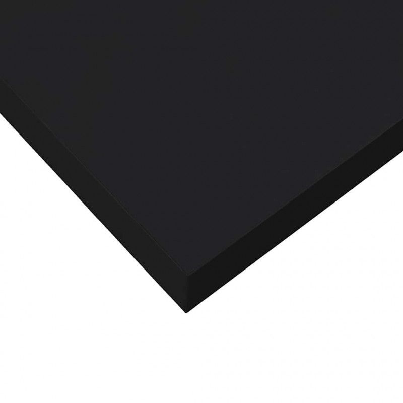 Półki ścienne, 4 szt., czarne, 60x23,5x3,8 cm, MDF