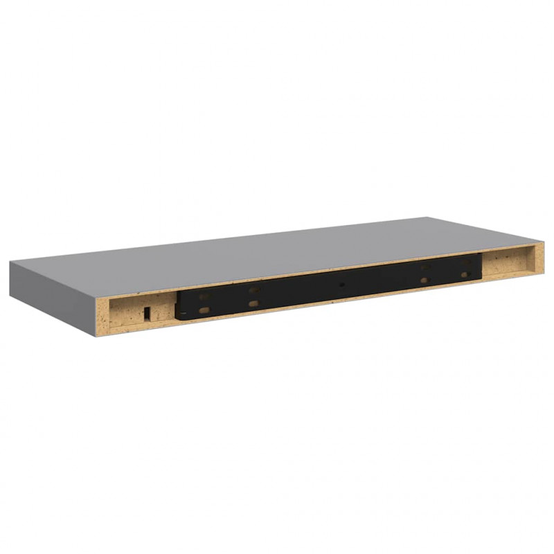 Półki ścienne, 4 szt., szare, 60x23,5x3,8 cm, MDF