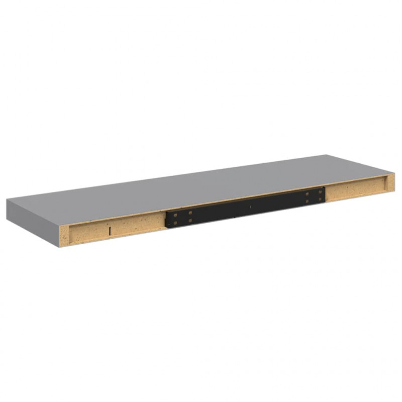 Półki ścienne, 4 szt, szare, 80 x 23,5 x 3,8 cm, MDF
