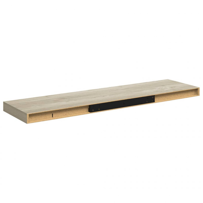 Półki ścienne, 4 szt., kolor dębowy, 90x23,5x3,8 cm, MDF