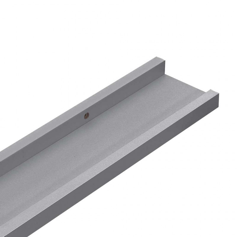 Półki ścienne na zdjęcia, 2 szt., szare, 60x9x3 cm, MDF