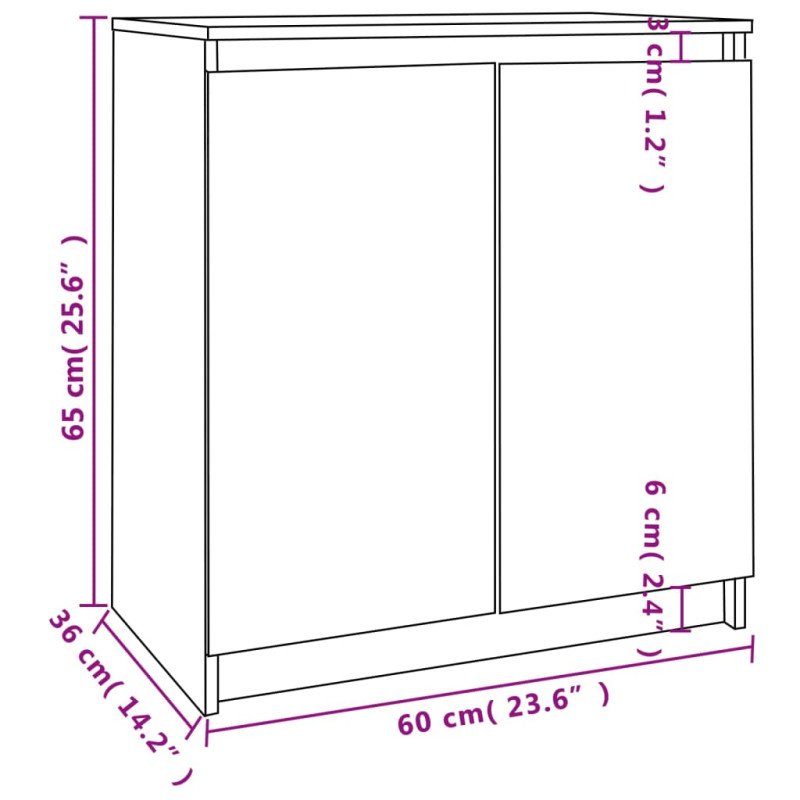 Szafka, 60x36x65 cm, lite drewno sosnowe