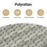 5-cz. zestaw mebli do ogrodu, poduszki, jasnoszary rattan PE