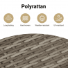 7-cz. zestaw wypoczynkowy do ogrodu, z poduszkami, szary