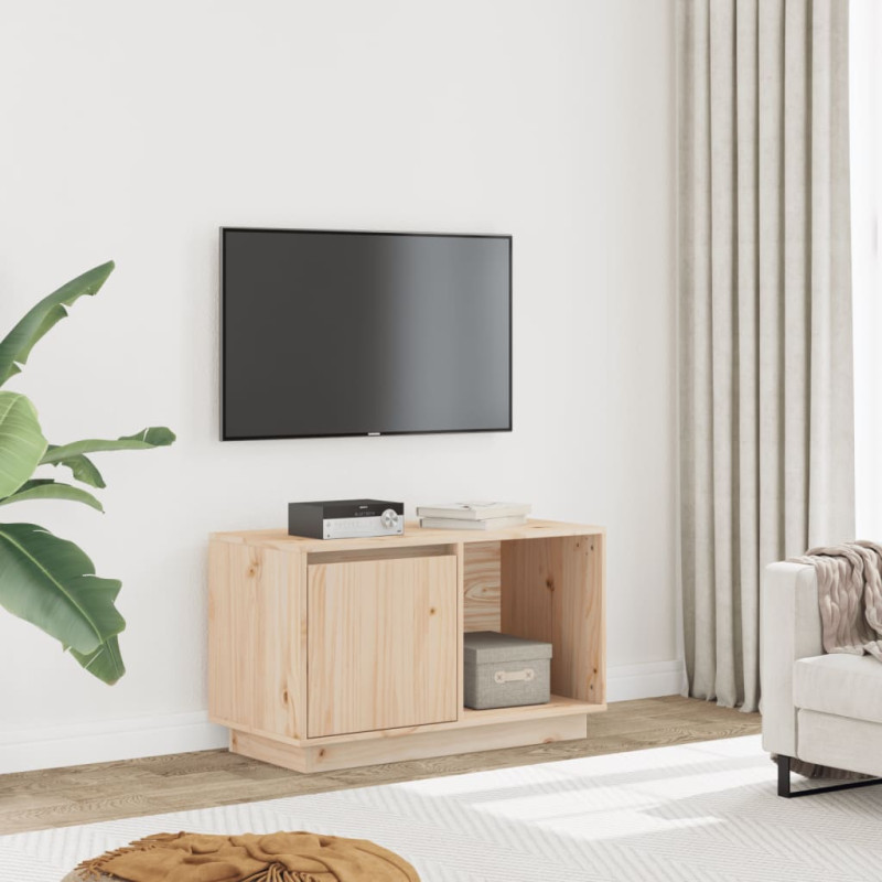 Szafka pod telewizor, 74x35x44 cm, lite drewno sosnowe