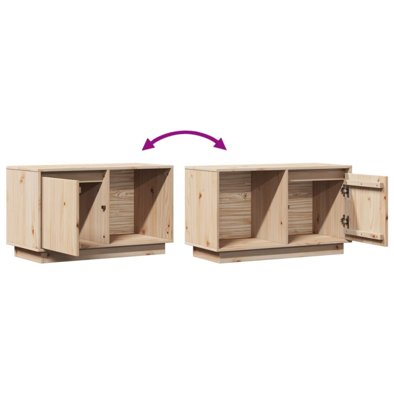 Szafka pod telewizor, 74x35x44 cm, lite drewno sosnowe