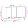 Szafka pod telewizor, 74x35x44 cm, lite drewno sosnowe