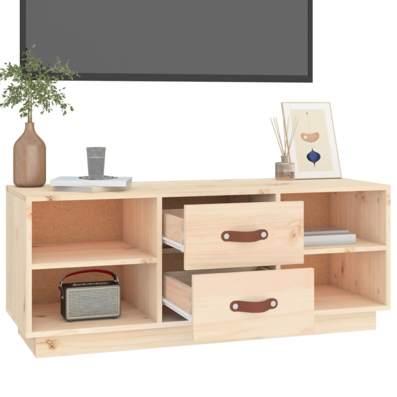 Szafka pod telewizor, 100x34x40 cm, lite drewno sosnowe