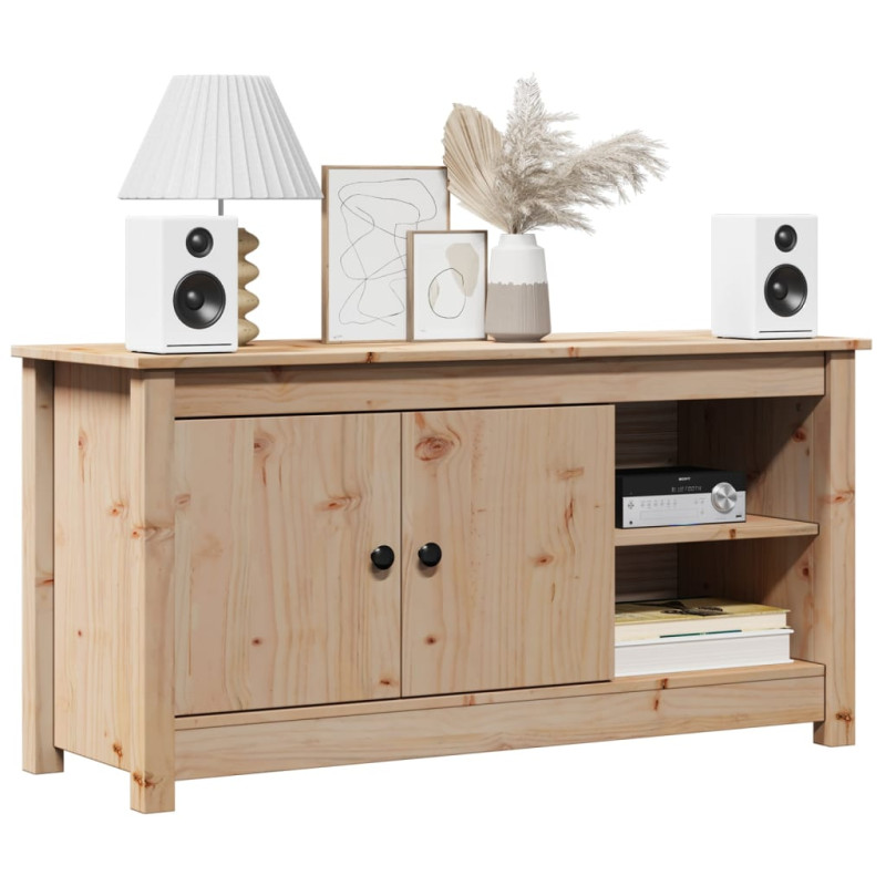 Szafka pod telewizor, 103x36,5x52 cm, lite drewno sosnowe