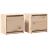 Szafki nocne, 2 szt., 40x30,5x40 cm, lite drewno sosnowe