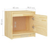 Szafki nocne, 2 szt., 40x30,5x40 cm, lite drewno sosnowe