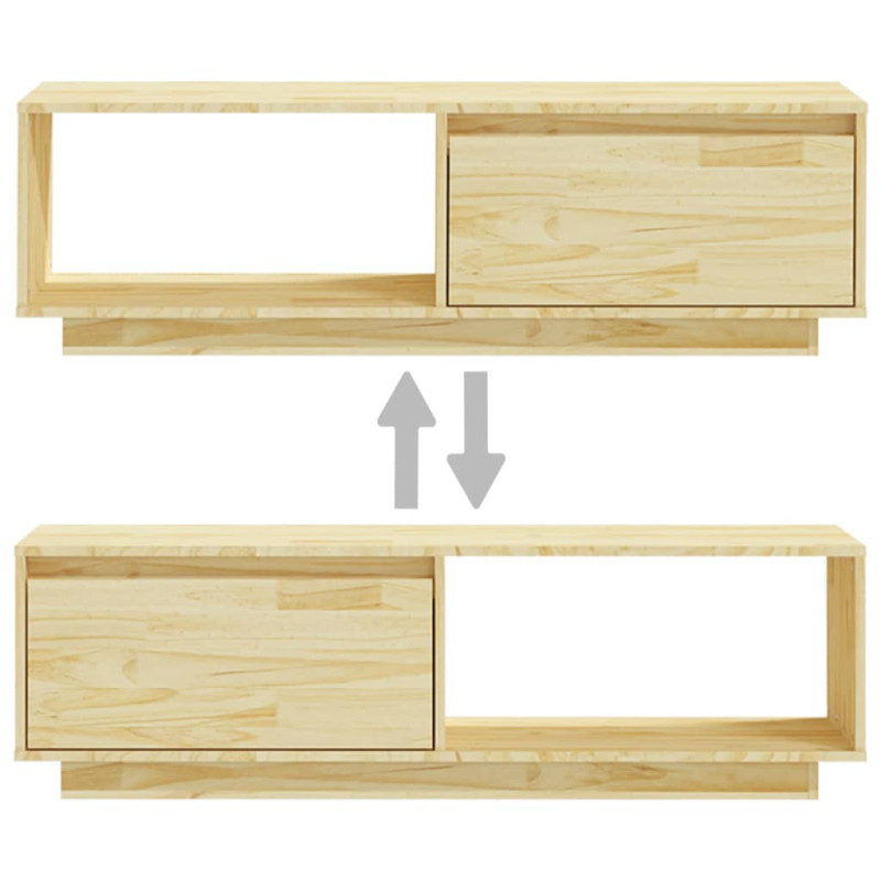 Szafka pod telewizor, 110x30x33,5 cm, lite drewno sosnowe